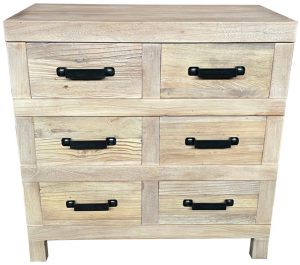 Recycled Elm 6 Drawer Chest of Drawers DL004