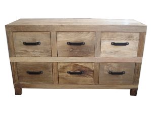 Recycled Elm 6 Drawer Sideboard DL006