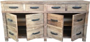 Recycled Elm 4 Door 4 Drawer Sideboard DL170