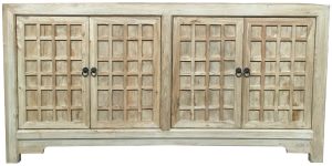 Chinese Antique Reproduction 4 Door Buffet with Lattice Doors M17
