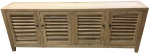 Tall Recycled Elm Louvre 4-Door ETU DS018