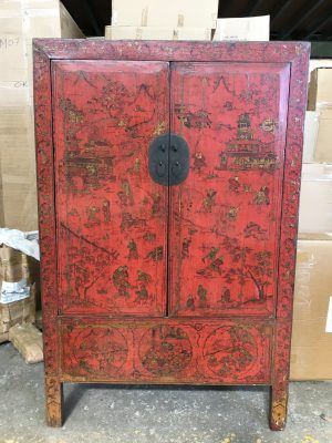 Painted Red Cabinet A01