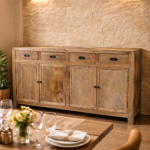 Recycled Elm 4 Drawer 4 Door Buffet DL008