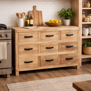 Recycled Elm 9 Drawer Sideboard DL053