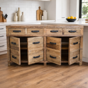Recycled Elm 4 Door 4 Drawer Sideboard DL170