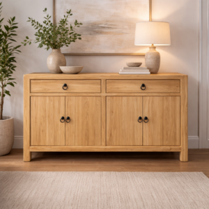 Chinese Antique Reproduction 2 Drawer 4 Door Cabinet M04