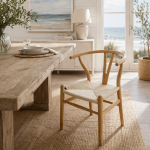 Replica Wishbone Chair Natural/Black/White WB7031