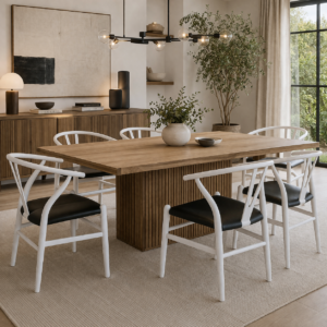 Replica Wishbone Chair with PU Seat WB8031