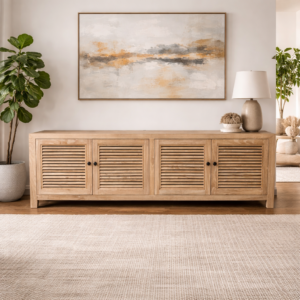 Recycled Elm Louvre 4-Door ETU DS019