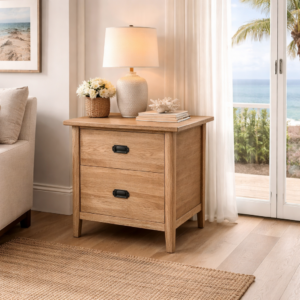 Tiffany 2 Drawer Bedside Table XO052