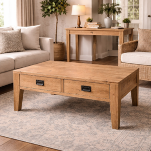2 Drawer 2-Way Oak Coffee Table YY120