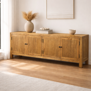 Oak TV Unit 4-Doors YY019