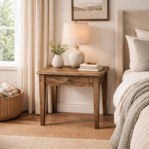 Parquetry Recycled Elm Side Table PX055