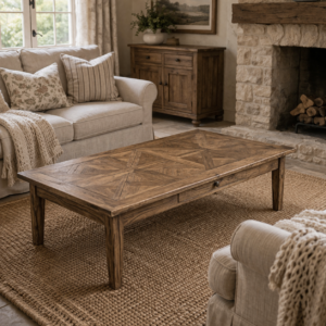 Parquetry Recycled Elm Coffee Table PX135