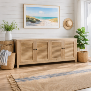 Tall Recycled Elm Louvre 4-Door ETU DS018